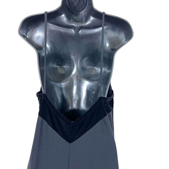 Vintage Gunne Sax 90s Y2K Velvet Panel Slip Maxi Dress - Picture 7 of 12